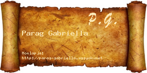 Parag Gabriella névjegykártya